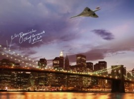 Concorde over New York Signed 16x12
