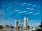 Concorde & Red Arrows over Tower of London Queens Jubliee - 16x12