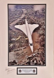 Concorde over London Limited   Photograph in Mount