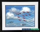 Concorde G-BOAD and The Red Arrows - Fly Past for The Queens Jubilee Celebrations 4th June 2002. Framed and Signed 16x12