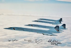 Four Concordes 1985 Signed by 4 Concorde Pilots