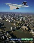 Concorde Over London 1998 in Chatham Union Jack Livery - 16x12