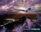 Concorde over Sugar Loaf Mountain, Rio de Janeiro Showing Cristo Redentor 1998 - 20x16