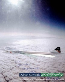 Only Photograph of Concorde G-BOAG flying supersonic at Mach 2 - Signed 16x12
