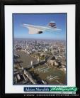 Concorde Over London 1998 in Chatham Union Jack Livery - Framed and Signed 16x12